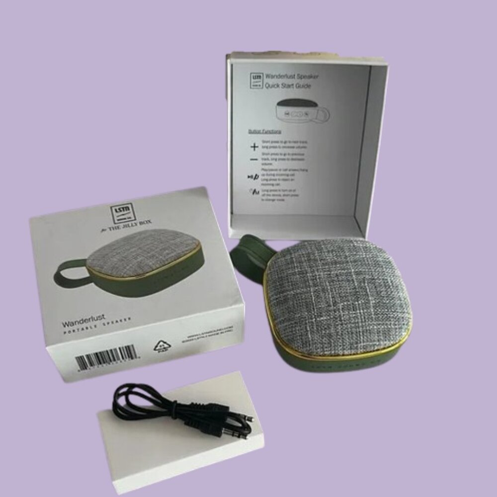 Wanderlust Portable Speaker - Green and Gray (with box)